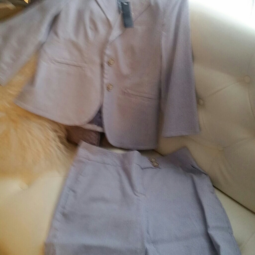 Spring Sear sucker pantsuit